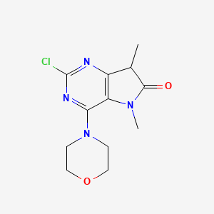 2-Chloro-5,7-dimethyl-4-morpholino-5H-pyrrolo[3,2-d]pyrimidin-6(7H)-one