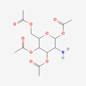 molecular formula C14H21NO9 B8805156 [(2R,3S,4R,5R,6S)-3,4,6-triacetyloxy-5-aminooxan-2-yl]methyl acetate 