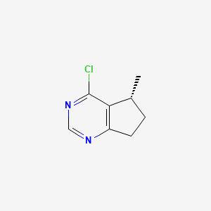 molecular formula C8H9ClN2 B8805161 (R)-4-chloro-5-methyl-6,7-dihydro-5H-cyclopenta[d]pyrimidine 
