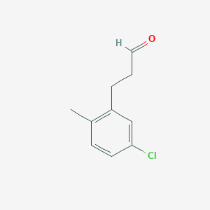 molecular formula C10H11ClO B8805186 3-(5-Chloro-2-methylphenyl)propanal CAS No. 91880-69-2