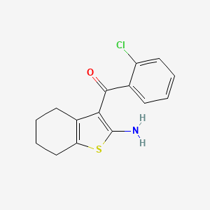 (2-Amino-4,5,6,7-tetrahydrobenzo[b]thiophen-3-yl)(2-chlorophenyl)methanone