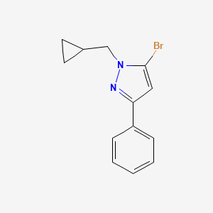 5-Bromo-1-(cyclopropylmethyl)-3-phenyl-1H-pyrazole