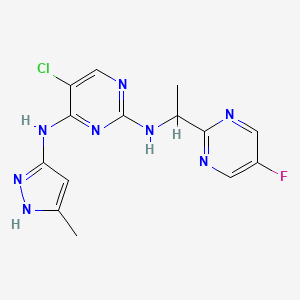 5-chloro-N2-[1-(5-fluoro-2-pyrimidinyl)ethyl]-N4-(5-methyl-1H-pyrazol-3-yl)pyrimidine-2,4-diamine