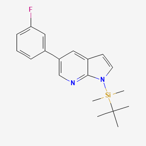 1-(tert-Butyl-dimethyl-silanyl)-5-(3-fluoro-phenyl)-1H-pyrrolo[2,3-b]pyridine