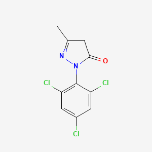 molecular formula C10H7Cl3N2O B8805657 3H-Pyrazol-3-one, 2,4-dihydro-5-methyl-2-(2,4,6-trichlorophenyl)- CAS No. 14657-25-1