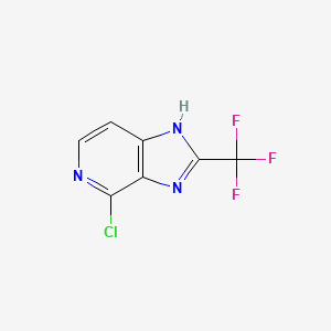 molecular formula C7H3ClF3N3 B8805679 4-Chloro-2-(trifluoromethyl)-1H-imidazo[4,5-C]pyridine CAS No. 877402-76-1