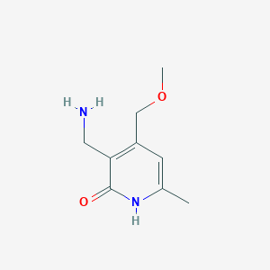molecular formula C9H14N2O2 B8805702 3-(aminomethyl)-4-(methoxymethyl)-6-methyl-2(1H)-Pyridinone 