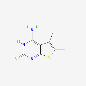 molecular formula C8H9N3S2 B8805706 4-amino-5,6-dimethyl-1H,2H-thieno[2,3-d]pyrimidine-2-thione 