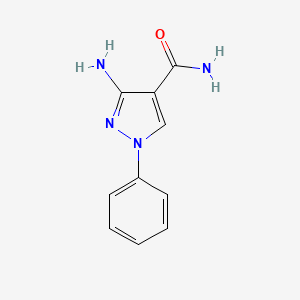 molecular formula C10H10N4O B8805754 3-amino-1-phenyl-1H-pyrazole-4-carboxamide 