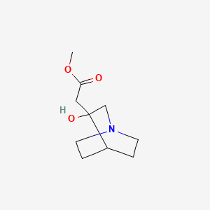 molecular formula C10H17NO3 B8805790 (3-Hydroxy-1-aza-bicyclo[2.2.2]oct-3-YL)-acetic acid methyl ester CAS No. 178419-56-2