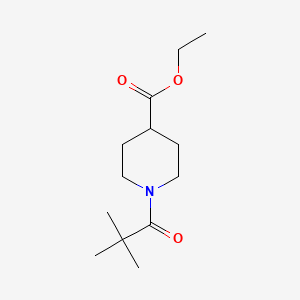 molecular formula C13H23NO3 B8805827 Ethyl 1-(2,2-dimethylpropanoyl)piperidine-4-carboxylate CAS No. 768290-38-6