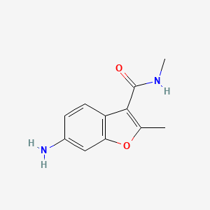molecular formula C11H12N2O2 B8805905 6-amino-N,2-dimethylbenzofuran-3-carboxamide 