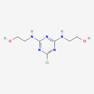 molecular formula C7H12ClN5O2 B8805931 2,2'-((6-Chloro-1,3,5-triazine-2,4-diyl)diimino)bisethanol CAS No. 54581-55-4