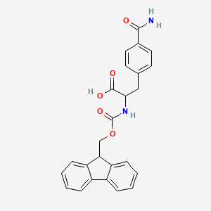 molecular formula C25H22N2O5 B8805965 Fmoc-D-4-Carbamoylphe 
