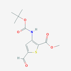 Methyl 3-((tert-butoxycarbonyl)amino)-5-formylthiophene-2-carboxylate