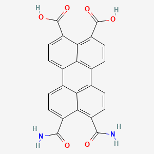 molecular formula C24H14N2O6 B8806041 9,10-dicarbamoylperylene-3,4-dicarboxylic acid 