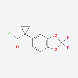 molecular formula C11H7ClF2O3 B8806073 Cyclopropanecarbonyl chloride, 1-(2,2-difluoro-1,3-benzodioxol-5-yl)- CAS No. 1004294-65-8