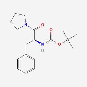 molecular formula C18H26N2O3 B8806157 tert-butyl N-[(2S)-1-oxo-3-phenyl-1-pyrrolidin-1-ylpropan-2-yl]carbamate 