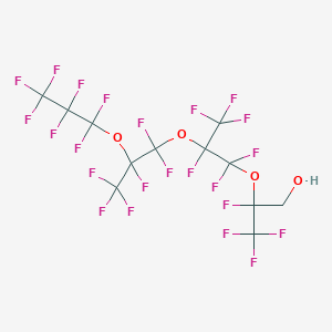 molecular formula C12H3F23O4 B088062 1H,1H-Perfluoro-2,5,8-trimethyl-3,6,9-trioxaundecan-1-ol CAS No. 14620-81-6