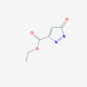 molecular formula C6H6N2O3 B8806255 ethyl 3-oxo-3H-pyrazole-5-carboxylate CAS No. 408334-03-2
