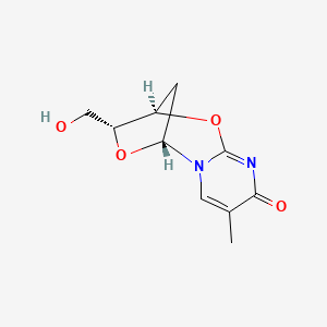 2,5-Methano-5H,9H-pyrimido(2,1-b)(1,5,3)dioxazepin-9-one, 2,3-dihydro-3-(hydroxymethyl)-8-methyl-