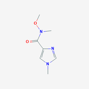 molecular formula C7H11N3O2 B8806667 N-methoxy-N,1-dimethyl-1H-imidazole-4-carboxamide 