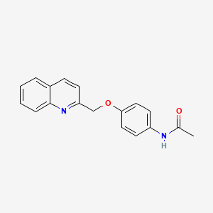 molecular formula C18H16N2O2 B8806670 N-(4-(Quinolin-2-ylmethoxy)phenyl)acetamide CAS No. 105326-63-4
