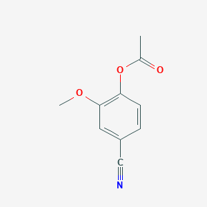 molecular formula C10H9NO3 B8806744 4-Cyano-2-methoxyphenyl acetate 
