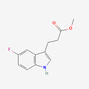 molecular formula C12H12FNO2 B8806756 3-(5-fluoro-1H-indol-3-yl)-propionic acid methyl ester 