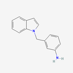 molecular formula C15H14N2 B8806763 3-((1H-Indol-1-yl)methyl)aniline 