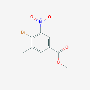 molecular formula C9H8BrNO4 B8806819 Methyl 4-bromo-3-methyl-5-nitrobenzoate 