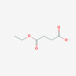 molecular formula C6H9O4- B8806825 4-Ethoxy-4-oxobutanoate 