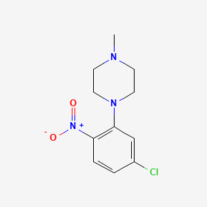 molecular formula C11H14ClN3O2 B8806832 1-(5-Chloro-2-nitrophenyl)-4-methylpiperazine 