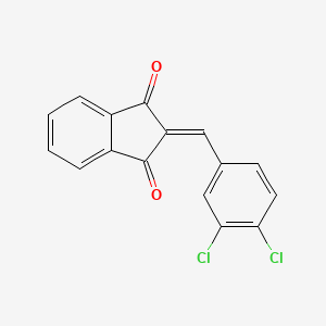 molecular formula C16H8Cl2O2 B8806872 2-(3,4-dichlorobenzylidene)-1H-indene-1,3(2H)-dione 