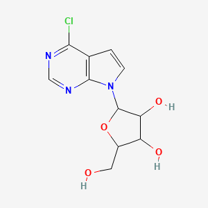 molecular formula C11H12ClN3O4 B8807093 6-CHLORO-7-DEAZAPURINE-BETA-D-RIBOSIDE 