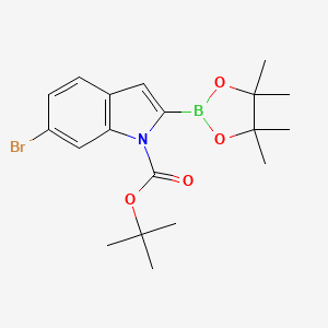 Tert-butyl 6-bromo-2-(4,4,5,5-tetramethyl-1,3,2-dioxaborolan-2-YL)-1H-indole-1-carboxylate