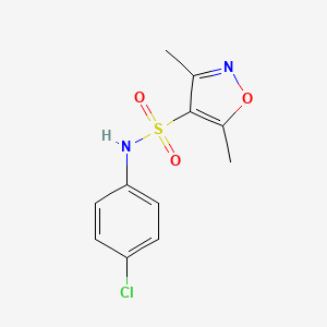 N-(4-chlorophenyl)-3,5-dimethyl-1,2-oxazole-4-sulfonamide