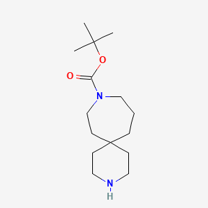 molecular formula C15H28N2O2 B8807219 Tert-butyl 3,9-diazaspiro[5.6]dodecane-9-carboxylate 
