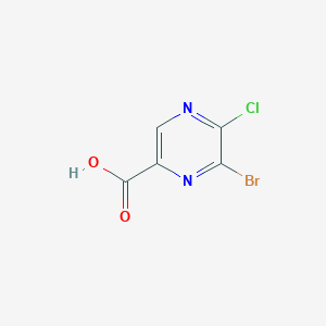 molecular formula C5H2BrClN2O2 B8807261 6-Bromo-5-chloropyrazine-2-carboxylic acid 