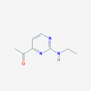 molecular formula C8H11N3O B8807275 1-(2-(Ethylamino)pyrimidin-4-yl)ethanone 