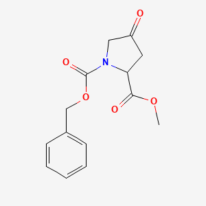 molecular formula C14H15NO5 B8807320 (s)-L-benzyl-2-methyl 4-oxopyrrolidine-1,2-dicarboxylate 