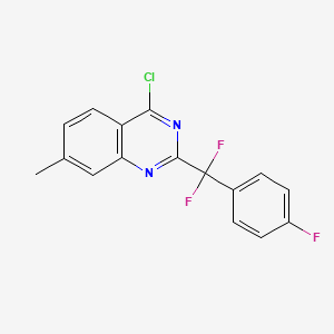 4-Chloro-2-(difluoro(4-fluorophenyl)methyl)-7-methylquinazoline