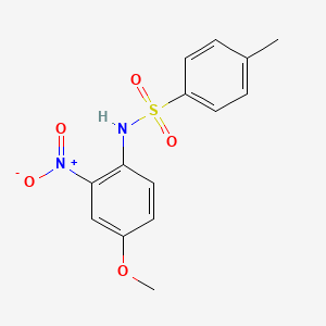 molecular formula C14H14N2O5S B8807394 N-(4-Methoxy-2-nitrophenyl)-4-methylbenzenesulfonamide CAS No. 3360-81-4