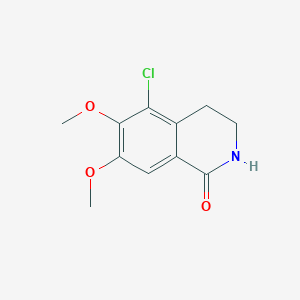 molecular formula C11H12ClNO3 B8807413 5-Chloro-6,7-dimethoxy-3,4-dihydroisoquinolin-1(2H)-one 