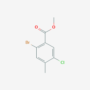 molecular formula C9H8BrClO2 B8807417 Methyl 2-bromo-5-chloro-4-methylbenzoate 
