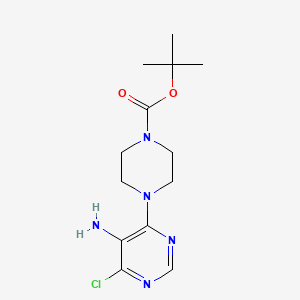 molecular formula C13H20ClN5O2 B8807522 tert-Butyl 4-(5-amino-6-chloropyrimidin-4-yl)piperazine-1-carboxylate CAS No. 853679-43-3