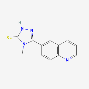 4-Methyl-5-(quinolin-6-yl)-4H-1,2,4-triazole-3-thiol