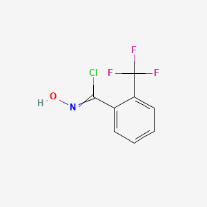 molecular formula C8H5ClF3NO B8807592 N-Hydroxy-2-(trifluoromethyl)benzimidoyl chloride 