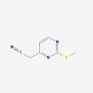 molecular formula C7H7N3S B8807648 2-(2-(Methylthio)pyrimidin-4-yl)acetonitrile 