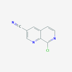 molecular formula C9H4ClN3 B8807697 8-Chloro-1,7-naphthyridine-3-carbonitrile 